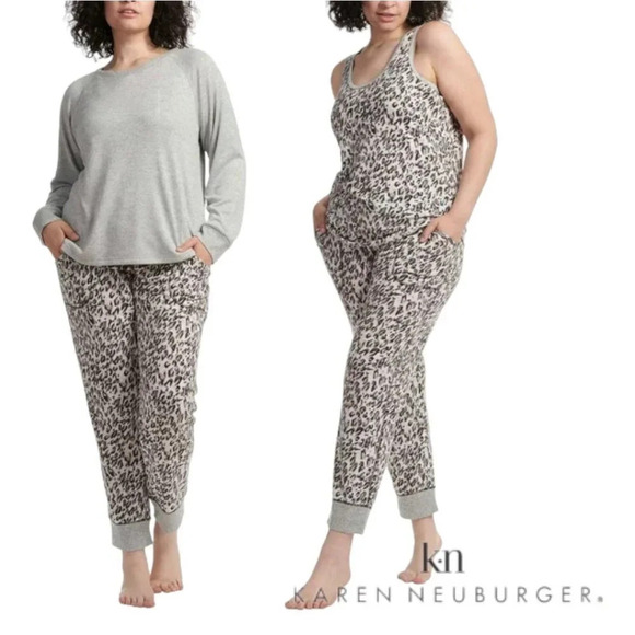 Karen Neuburger | Live Love Lounge 3-Piece Lounge Set | Gray Leopard | NWOT - Picture 1 of 6